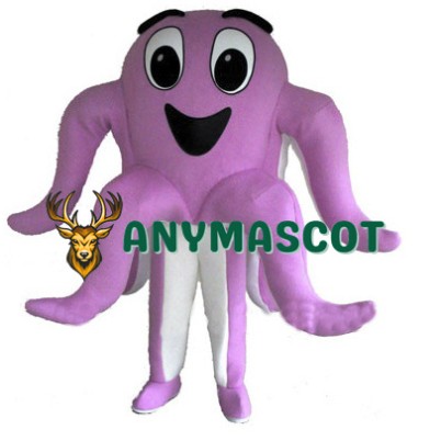 Happy Pink Octopus Mascot Costume