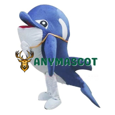 Blue Dolphin Mascot Costume