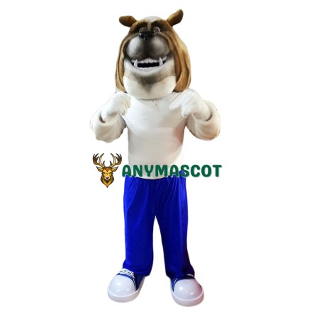 Happy Lightweight Bulldog Mascot Costume