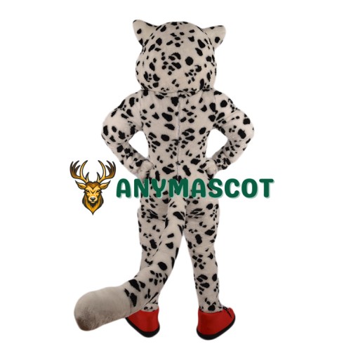Happy Snow Leopard Mascot Costume