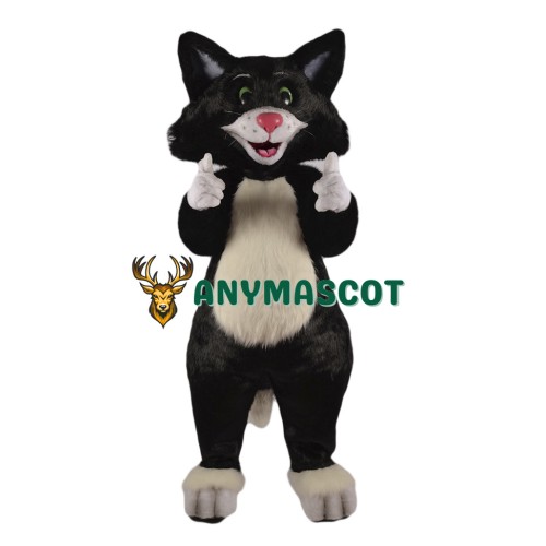 Happy Black Cat Mascot Costume