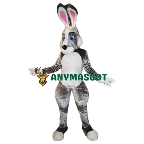 Black White Pink Rabbit Mascot Costume