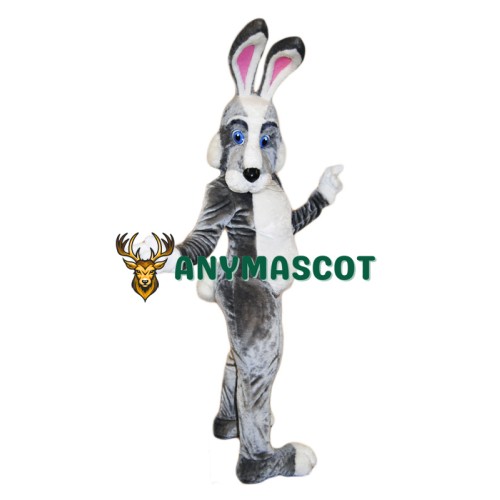 Black White Pink Rabbit Mascot Costume
