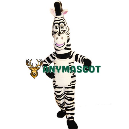 Happy Lightweight Zebra Mascot Costume