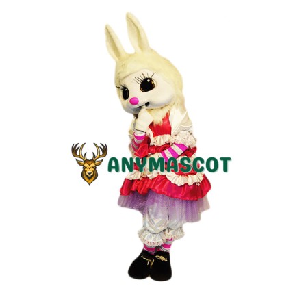 Fashion White Rabbit Mascot Costume