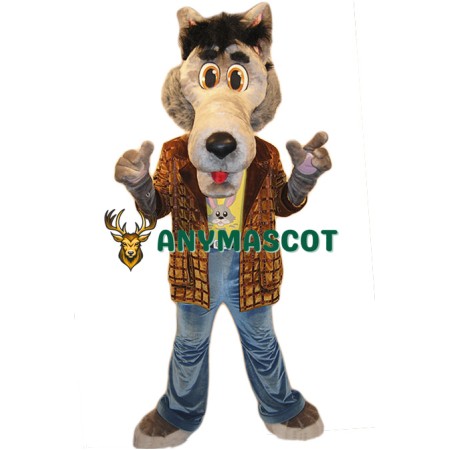 Friendly Wolf Mascot Costume