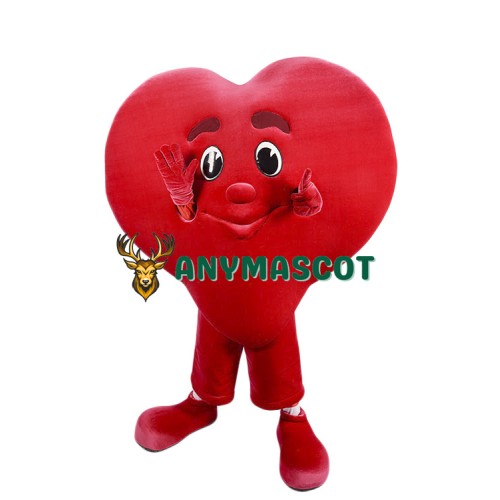 Super Cute Red Heart Mascot Costume