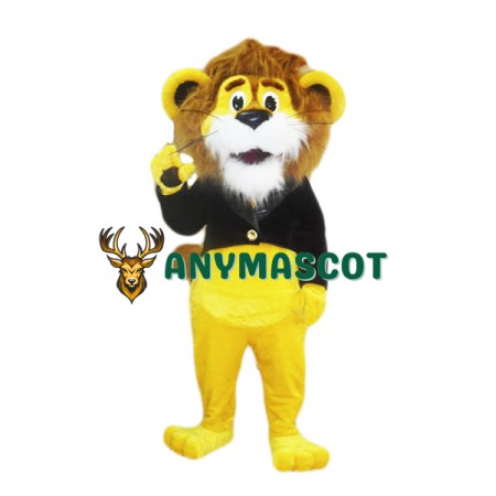 Cute Yellow Lion Mascot Costume