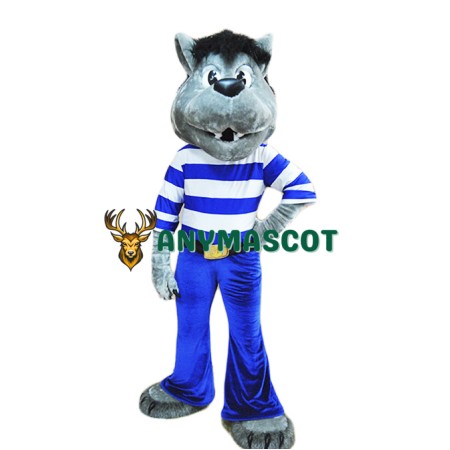 Grey Wolf Mascot Costume