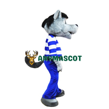 Grey Wolf Mascot Costume