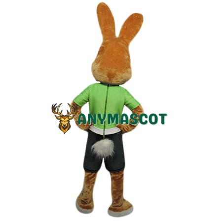 Friendly Brown Rabbit Mascot Costume