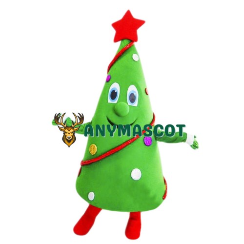 Happy Lightweight Christmas Tree Mascot Costume