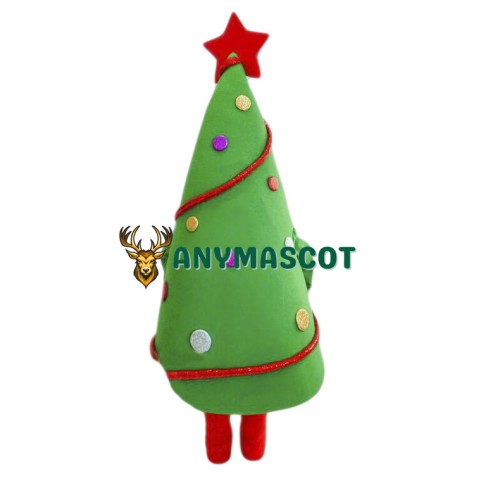 Happy Lightweight Christmas Tree Mascot Costume