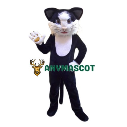 Black White Cat Mascot Costume