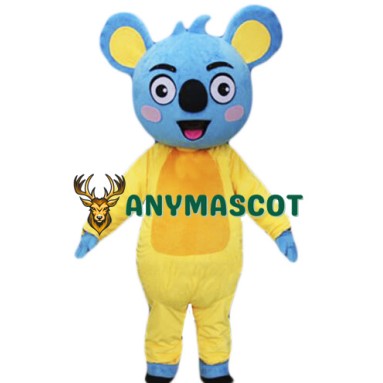 Happy Blue Koala Mascot Costume