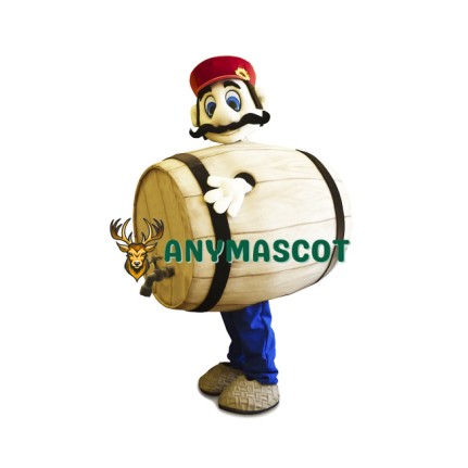 Barrel Man Mascot Costume