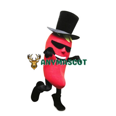 Happy Lightweight Chili Pepper Mascot Costume