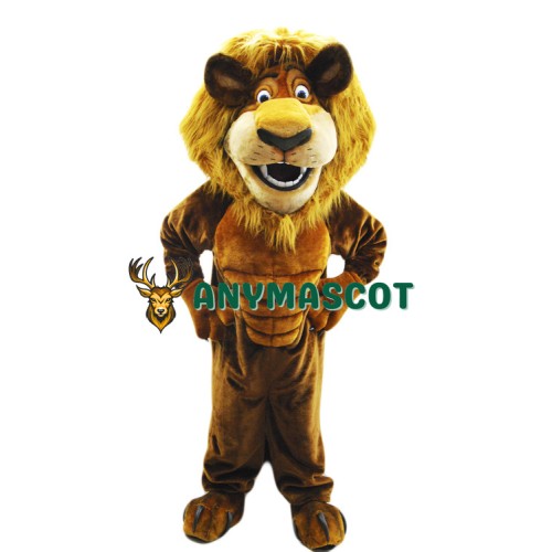 Happy Power Lion Mascot Costume