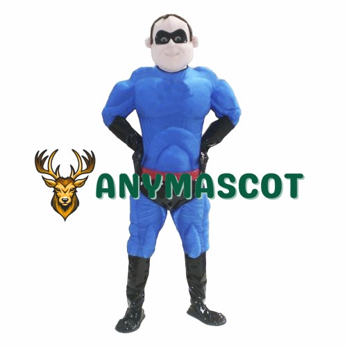 Blue Superman Mascot Costume