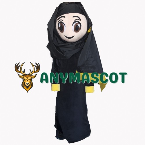 Black Clothes Arab Girl Mascot Costume