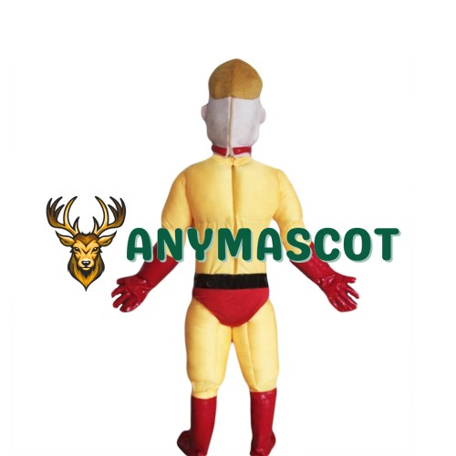 Yellow Superhero Mascot Costume