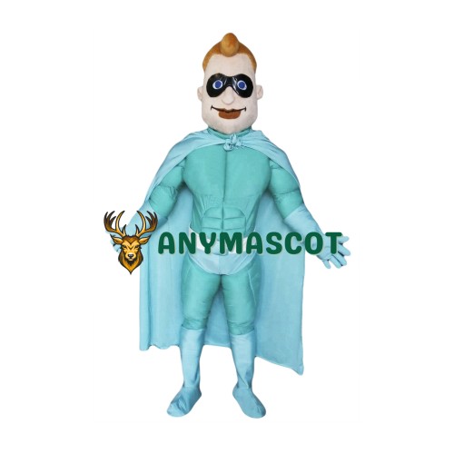 Green Superhero Mascot Costume