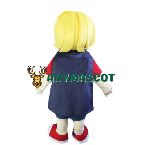 Yellow Hair Boy Mascot Costume