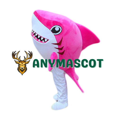 Cute Pink Shark Mascot Costume