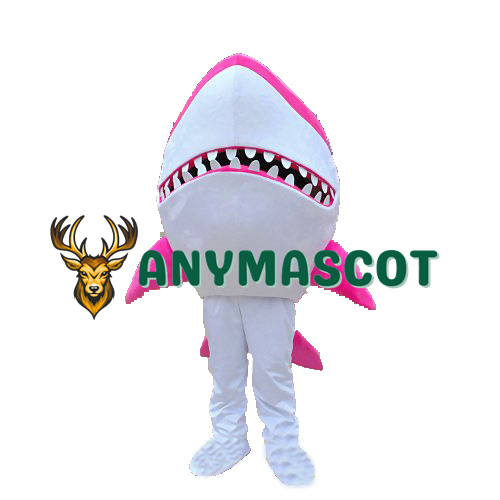 Cute Pink Shark Mascot Costume