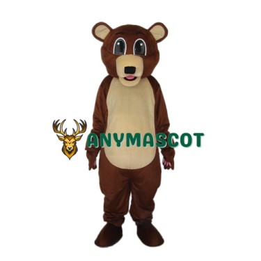 Big Eyes Brown Bear Mascot Adult Costume