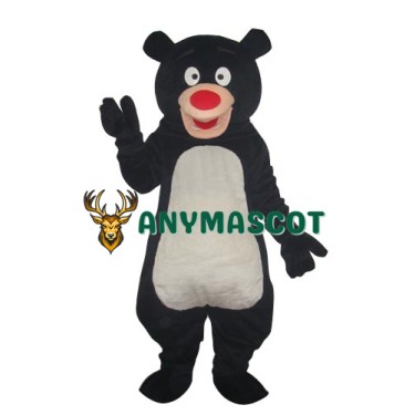 Black Blue Bear Mascot Adult Costume