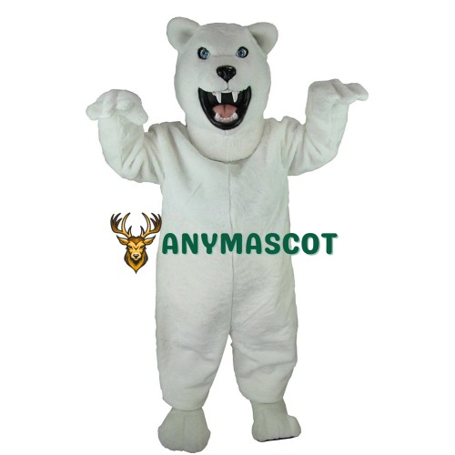 Fierce Polar Bear Mascot Costume