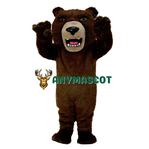 Brown Grizzly Bear Mascot