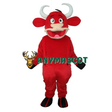 2nd Version Red Cow Mascot Adult Costume
