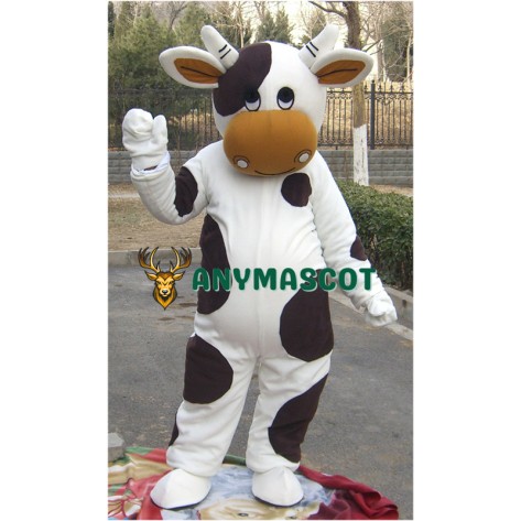 Cattle Black & White Mascot Costume