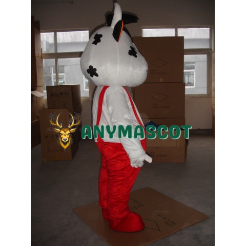 Red Cattle Mascot Costume