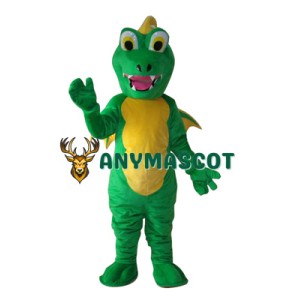 Big Mouth Thorn Green Dinosaur Mascot Adult Costume