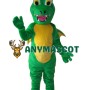 Big Mouth Thorn Green Dinosaur Mascot Adult Costume