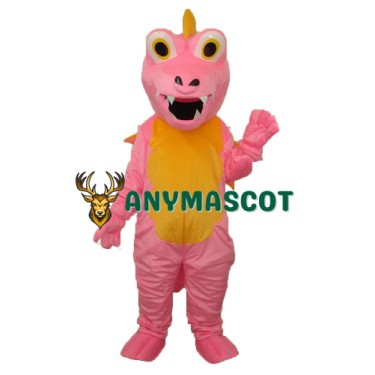 Pink Long Thorn Dragon Mascot Adult Costume