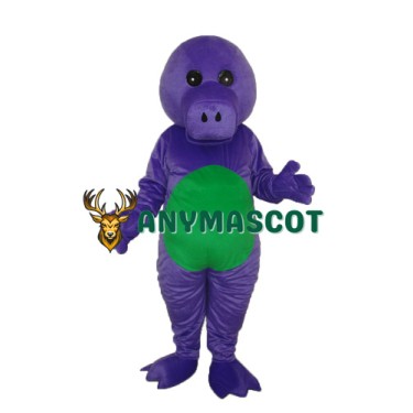 Purple Dinosaur Mascot Adult Costume