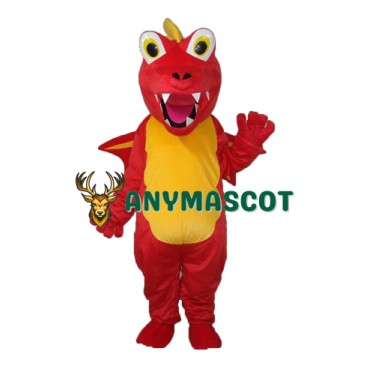 Red Thorn Dragon Mascot Adult Costume