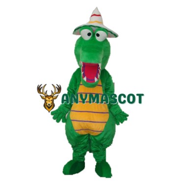 Crocodile with Hat Mascot Adult Costume
