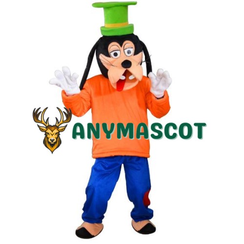 Goofy dog mascot costume cartoon