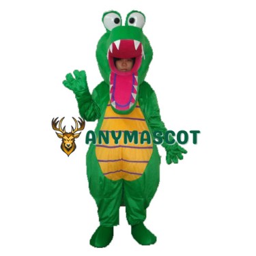 Open Mouth Crocodile Mascot Adult Costume