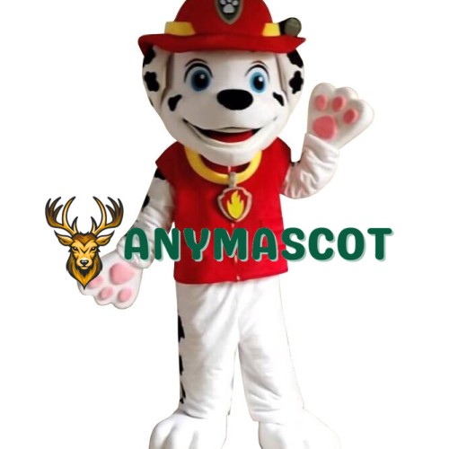 Red Paw Patrol Marshall Cartoon Mascot Costume