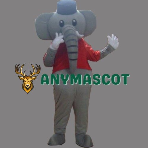 Grey Elephant Mascot Costume Cartoon Costum