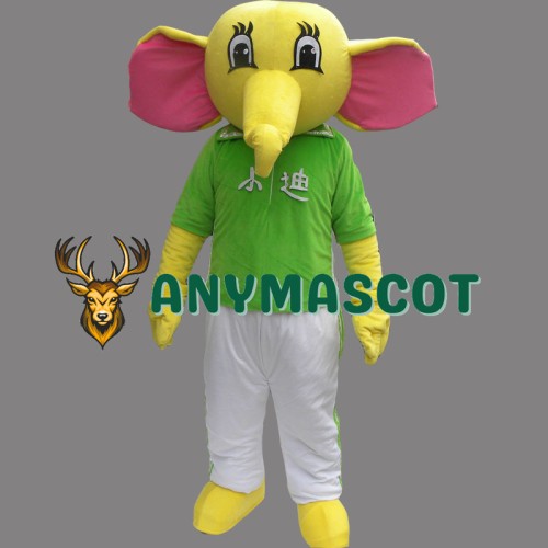 Yellow Elephant Mascot Costume Cartoon Costum