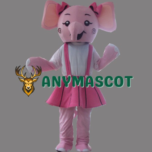Pink Elephant Mascot Costume Cartoon Costum