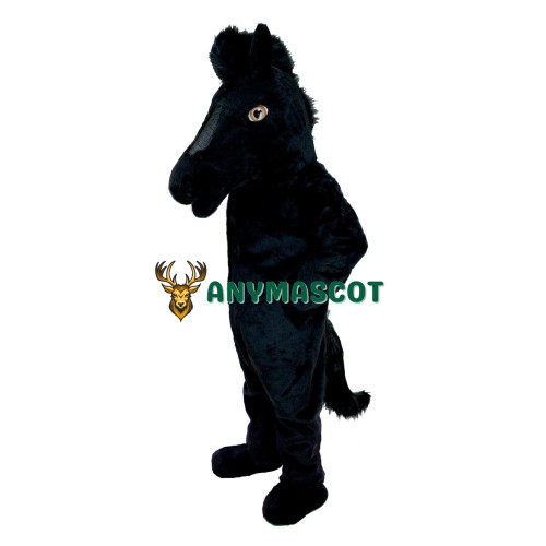Black Mustang Horse Mascot Costume