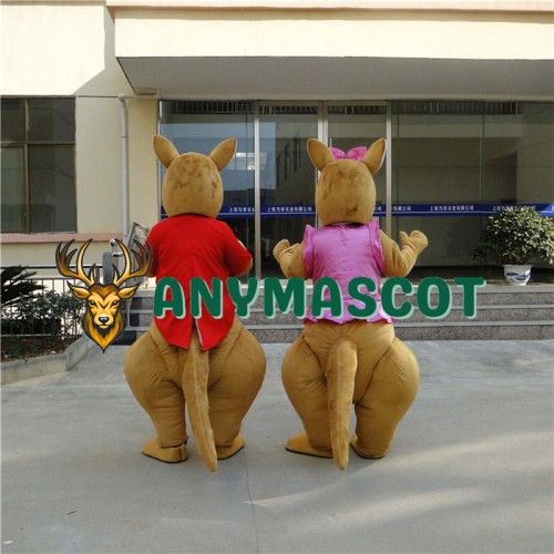 Red & Pink Kangaroo Mascot Costume